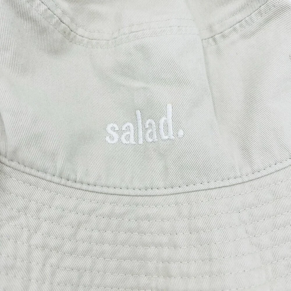 THE HAT DEPOT Bucket Hat Tan 100% Cotton Newhattan Sz S/M Embroidered Salad NEW